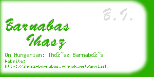 barnabas ihasz business card